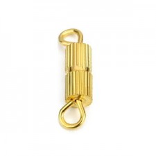 Schroefsluiting met oogjes 12x3mm Goud
